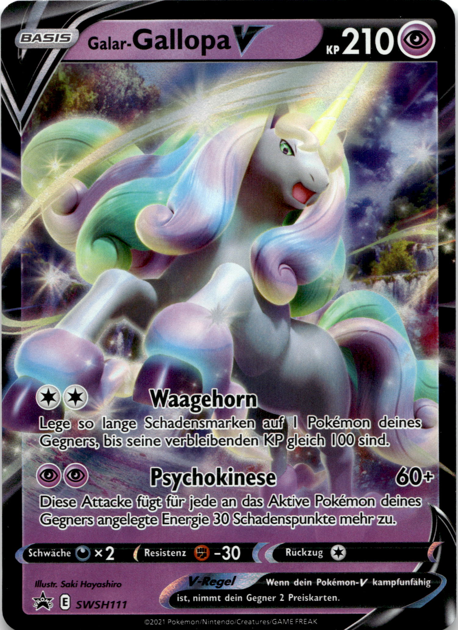 Galar-Gallopa V #SWSH111 Black Star Promo